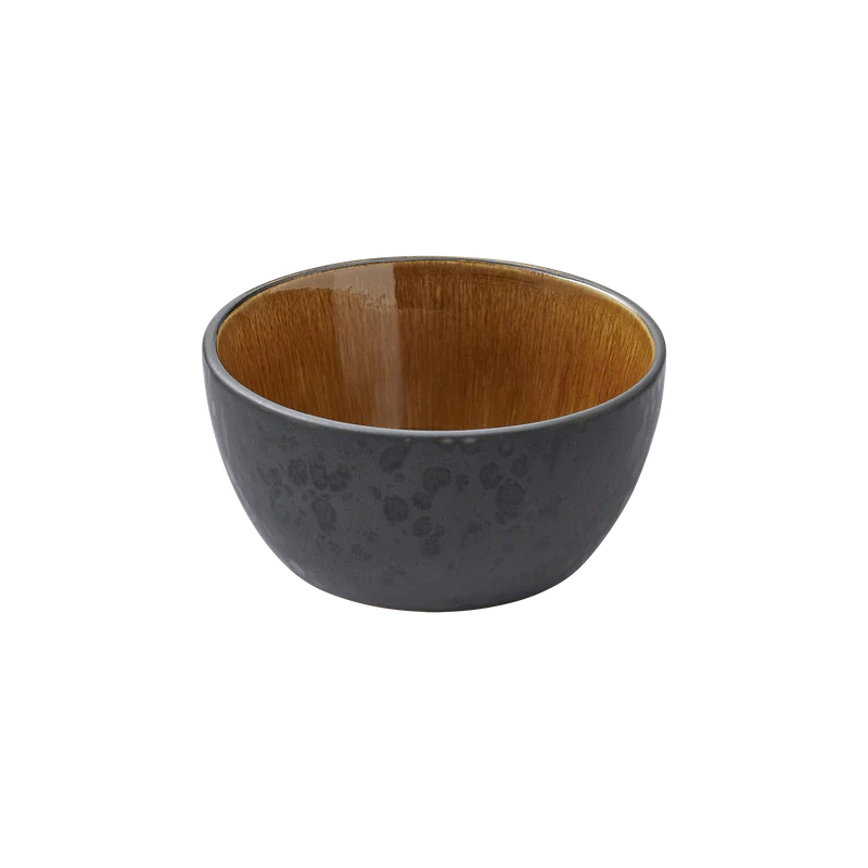 Bitz Living Stoneware Bowl 10cm Black Amber